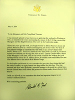 Letter from President Ford for the 2006 call to the Wall reunion