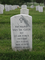 Richard Van de Geer Grave Washington DC 2006